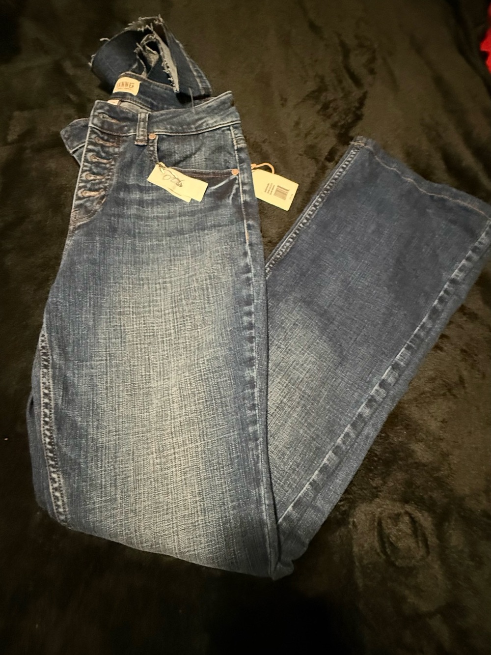 Shyanne Women's Dark Blue Straight-Leg Jeans